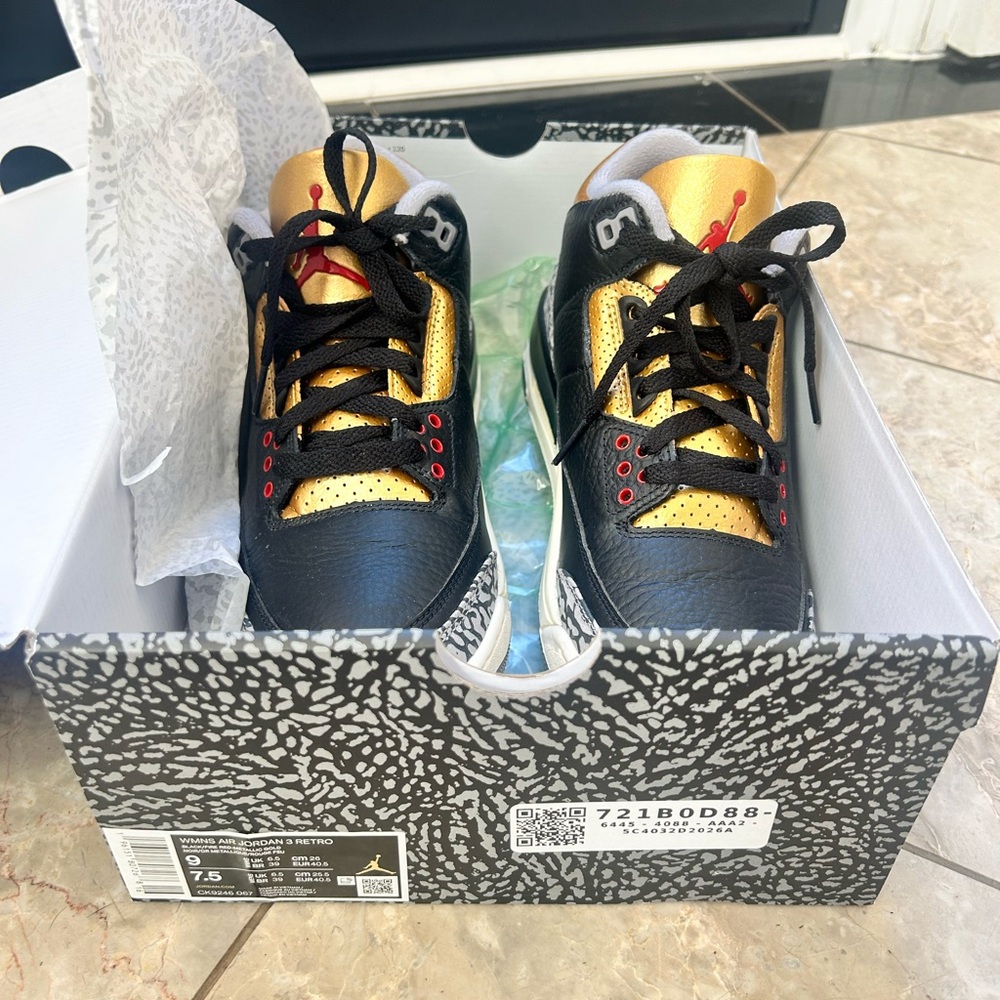 Nike Air Jordan 3 Black Gold